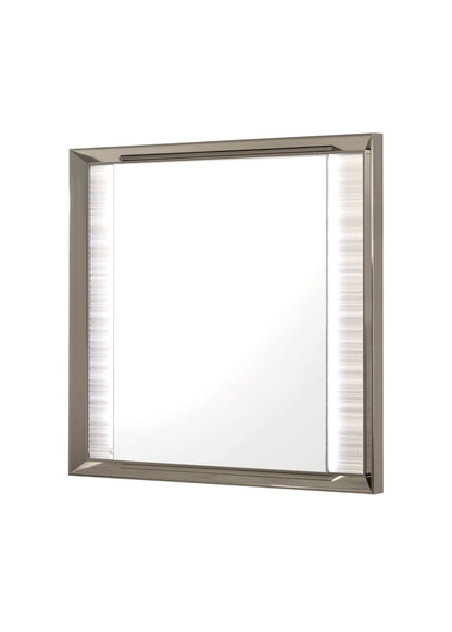STAR WHITE MIRROR WITH LED - Modern Vanity Mirror with Storage