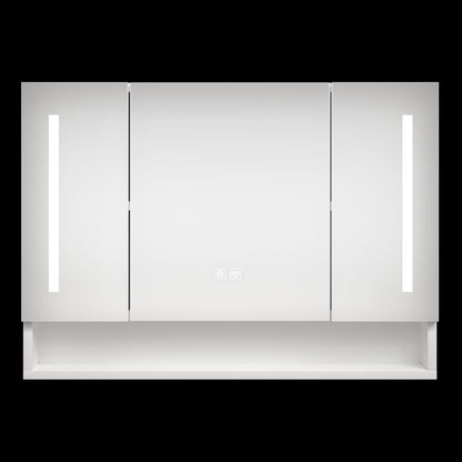 3 Door White Bathroom Cabinet Wall Mounted Storage