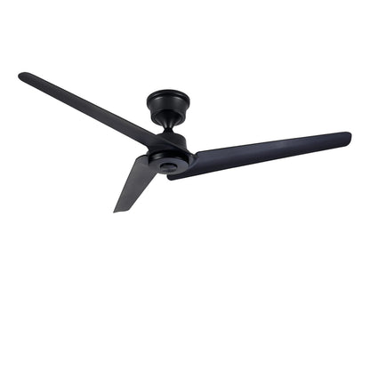 52 inch Black ABS Ceiling Fan with Remote Control for Living Rooms