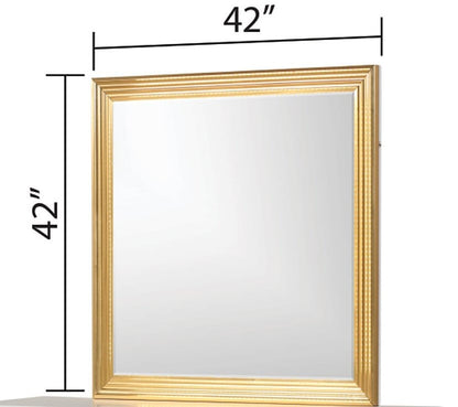 White Wood Vanity Mirror with LED Lights