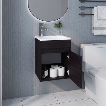 Wenge Bathroom Floating Vanity - Storage & Style