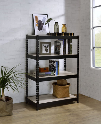 Black Bookshelf - 5 Tier Storage Shelves