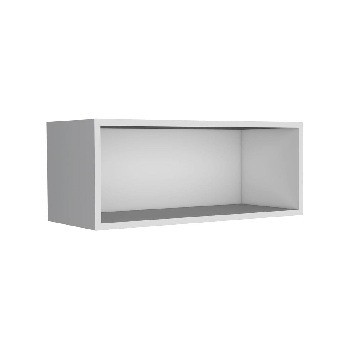30" White Open Wall Cabinet - Storage Shelf for Living Room