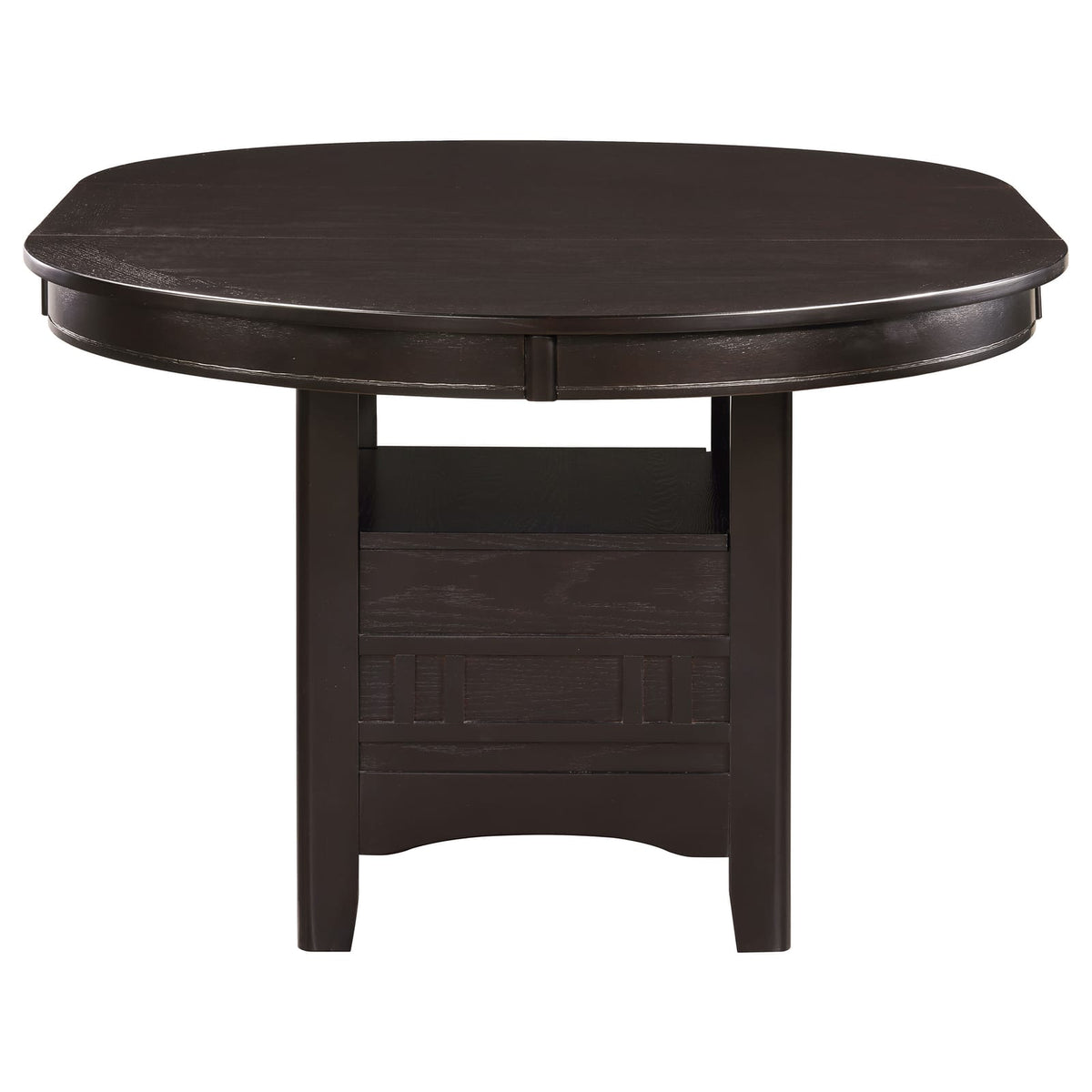 Espresso Oval Dining Table in Solid Wood+MDF for Modern Kitchen Storage