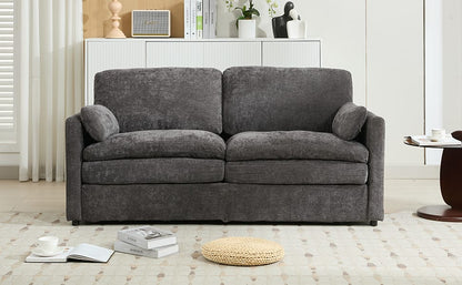 68.1" Grey Chenille Loveseat Sofa - Plush Comfort for Living Room