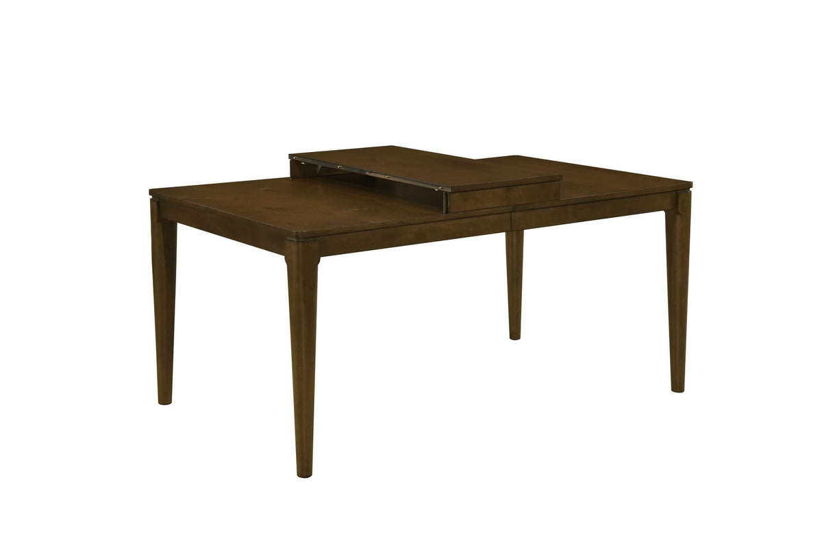 Modern Rectangle Dining Table - Seats 6, Brown Mix for Dining Room