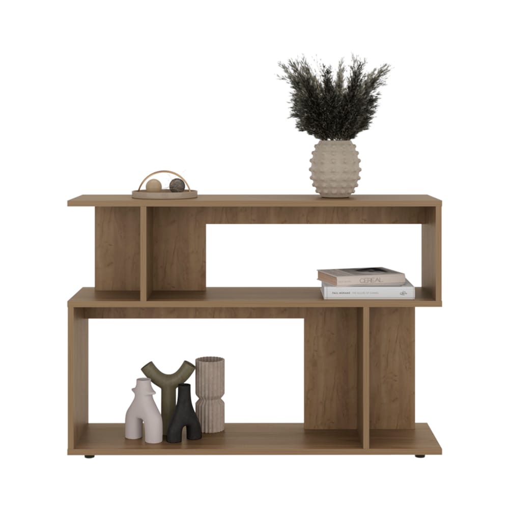 Beige Engineered Wood Side Table - 81 x 21.7 x 32.2 Inches