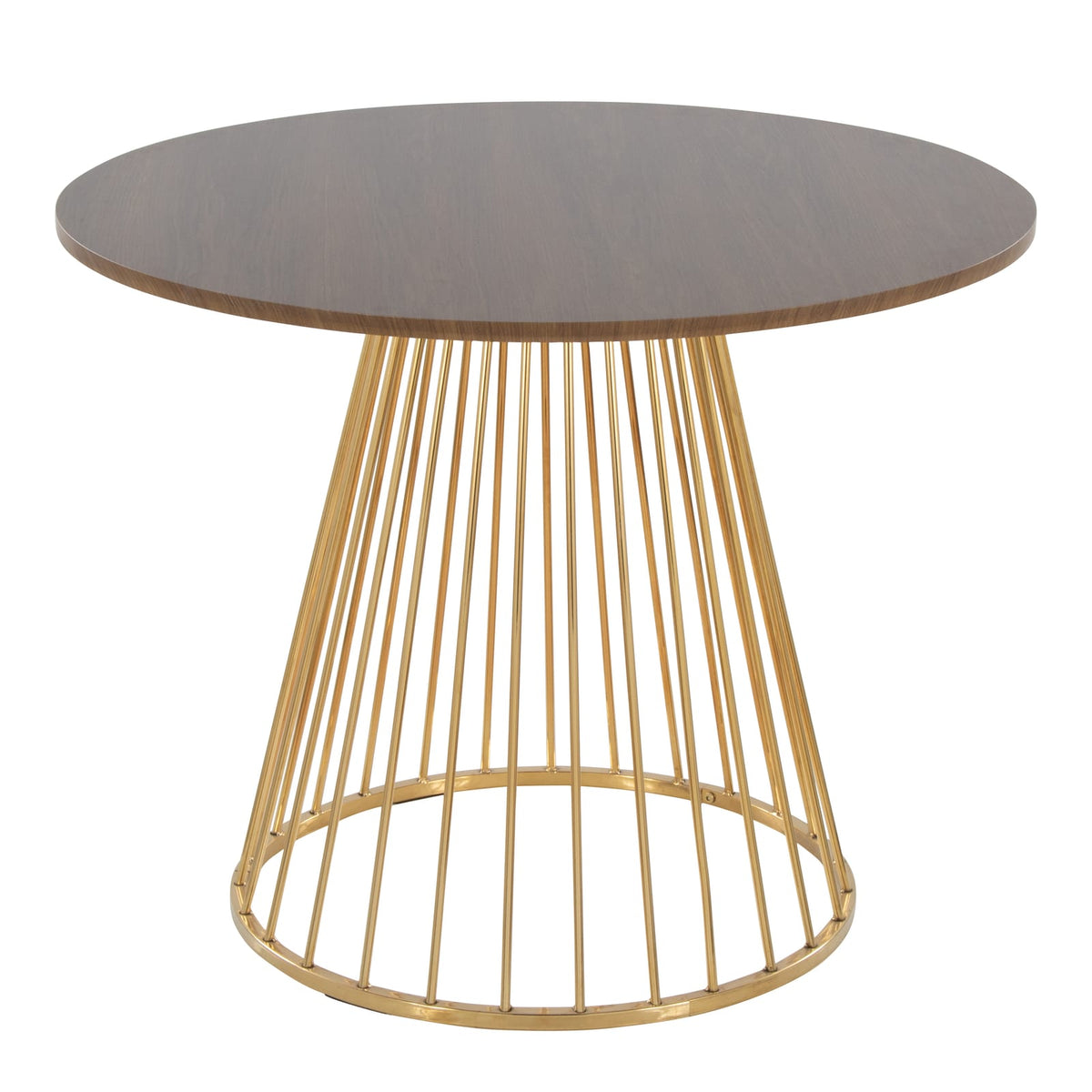 Walnut Metal Dining Table for Dining Room Seating