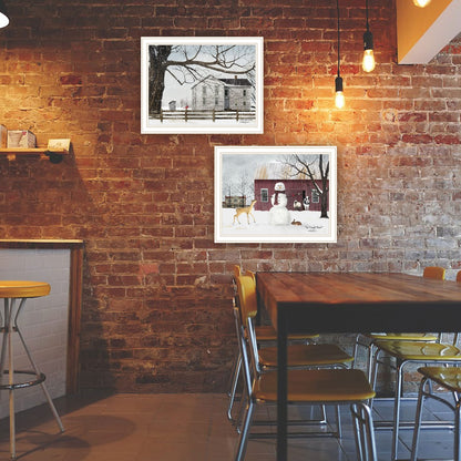 Trendy Framed Wall Art - Winter Countryside Decor