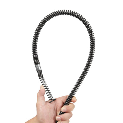 100FT Metal Drain Cleaning Cable with 7 Cutters for Sink and Toilet