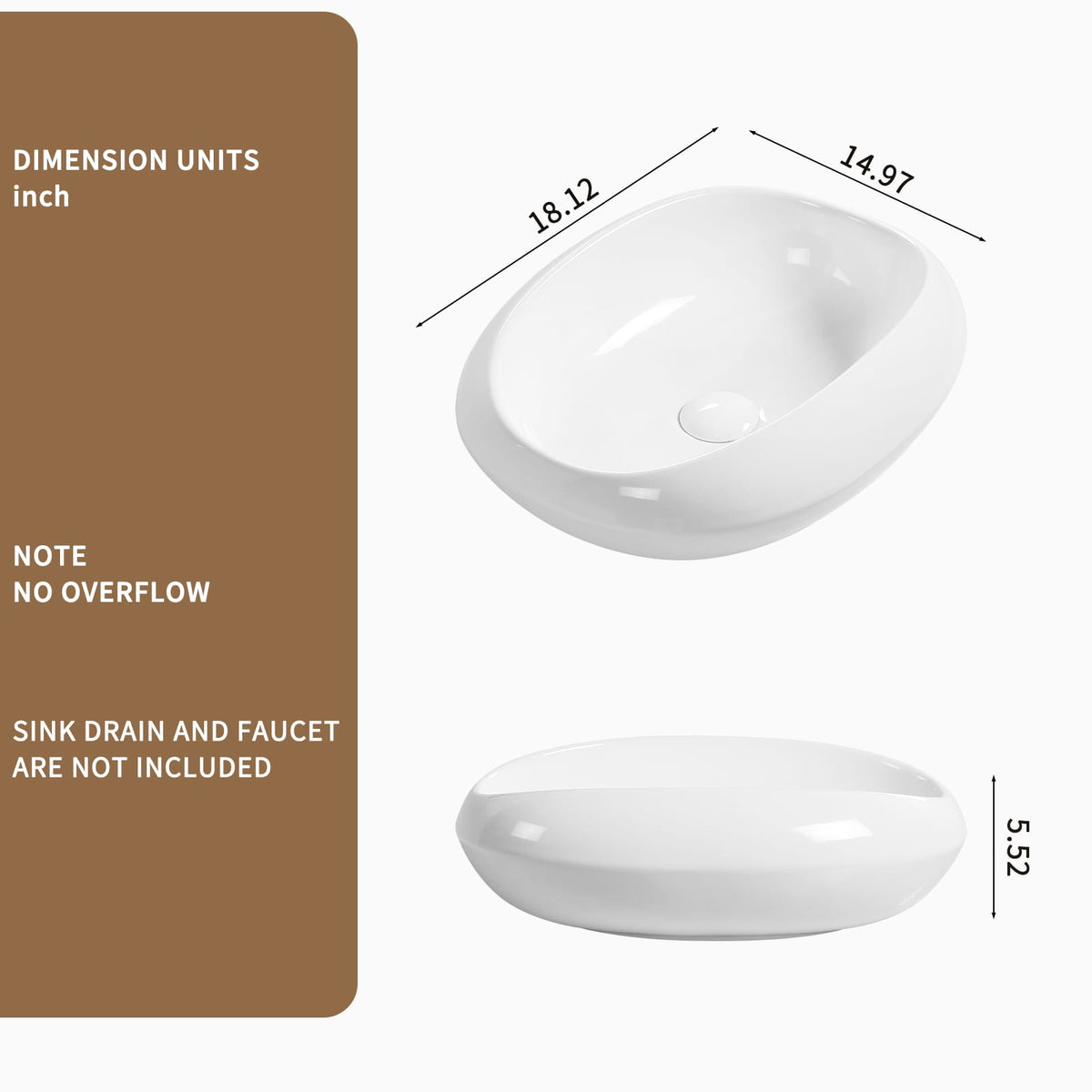 Milk White Ceramic Vessel Sink for Bathroom Renovation Upgrades