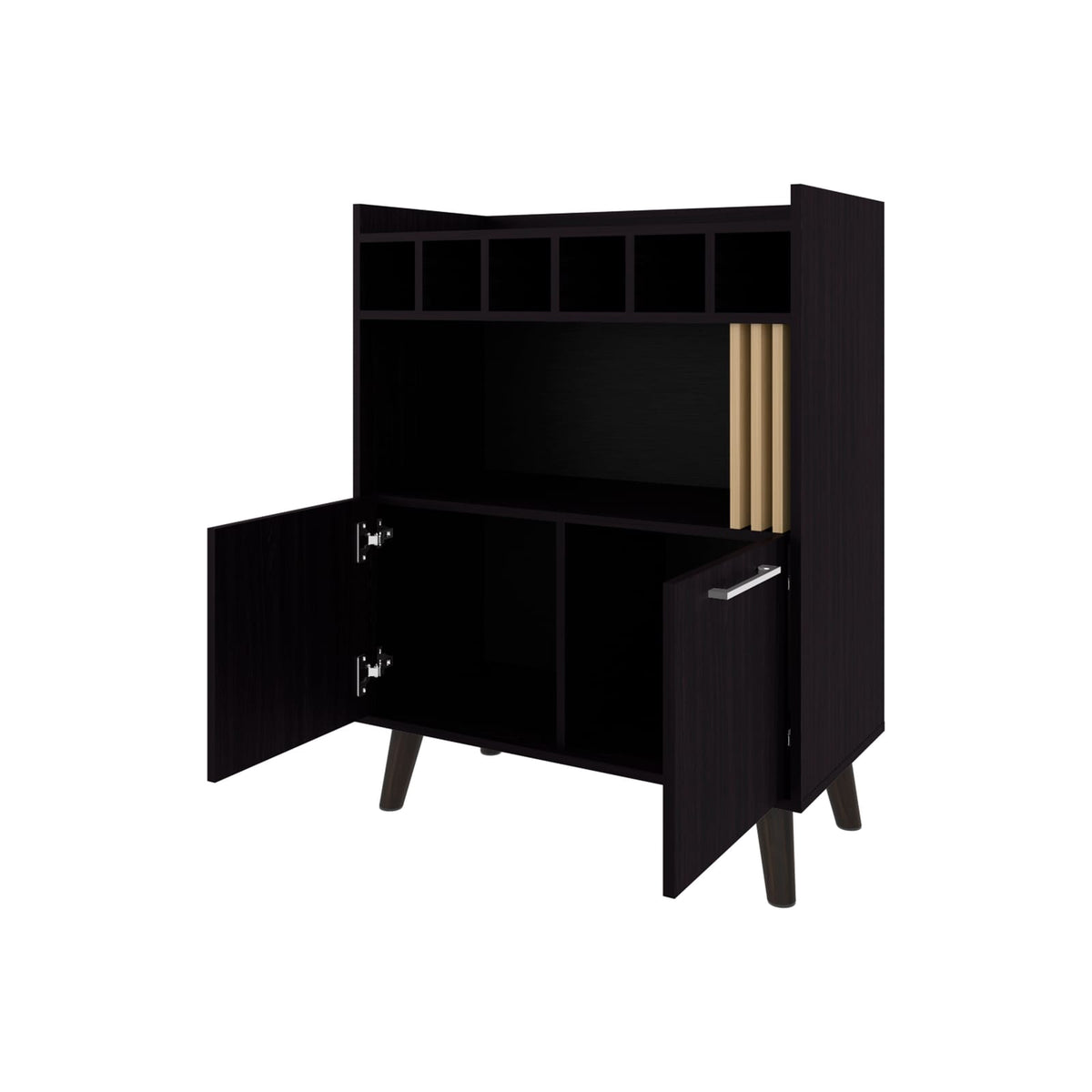 Yucca Bar Cabinet Wine Storage & Display, Multicolor