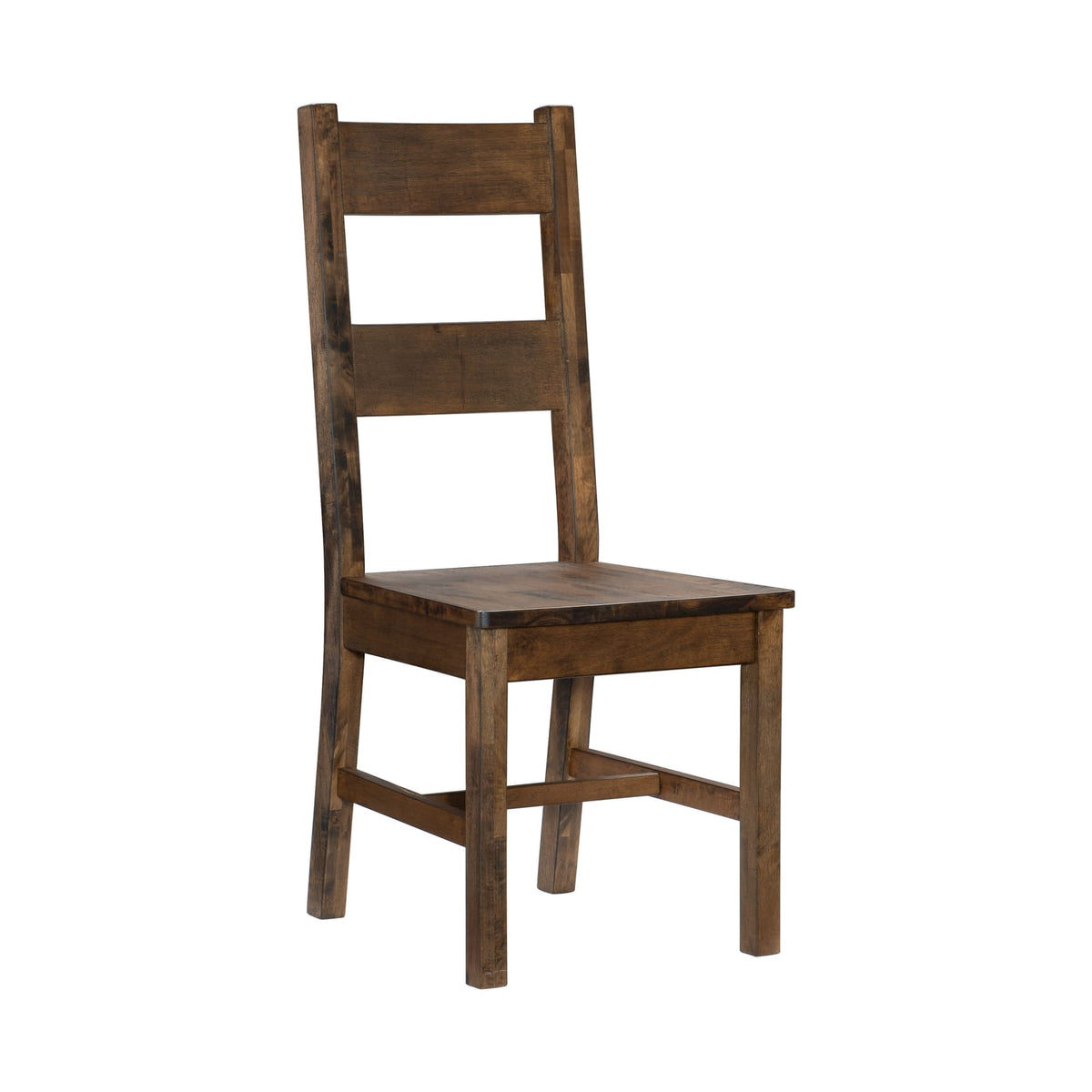 Classic Brown Side Chairs Set of 2 - Solid Wood Dining Furniture