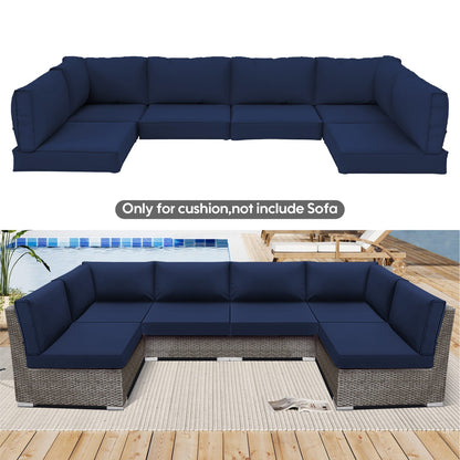 Navy Blue Outdoor Cushions for Patio Furniture Replacement