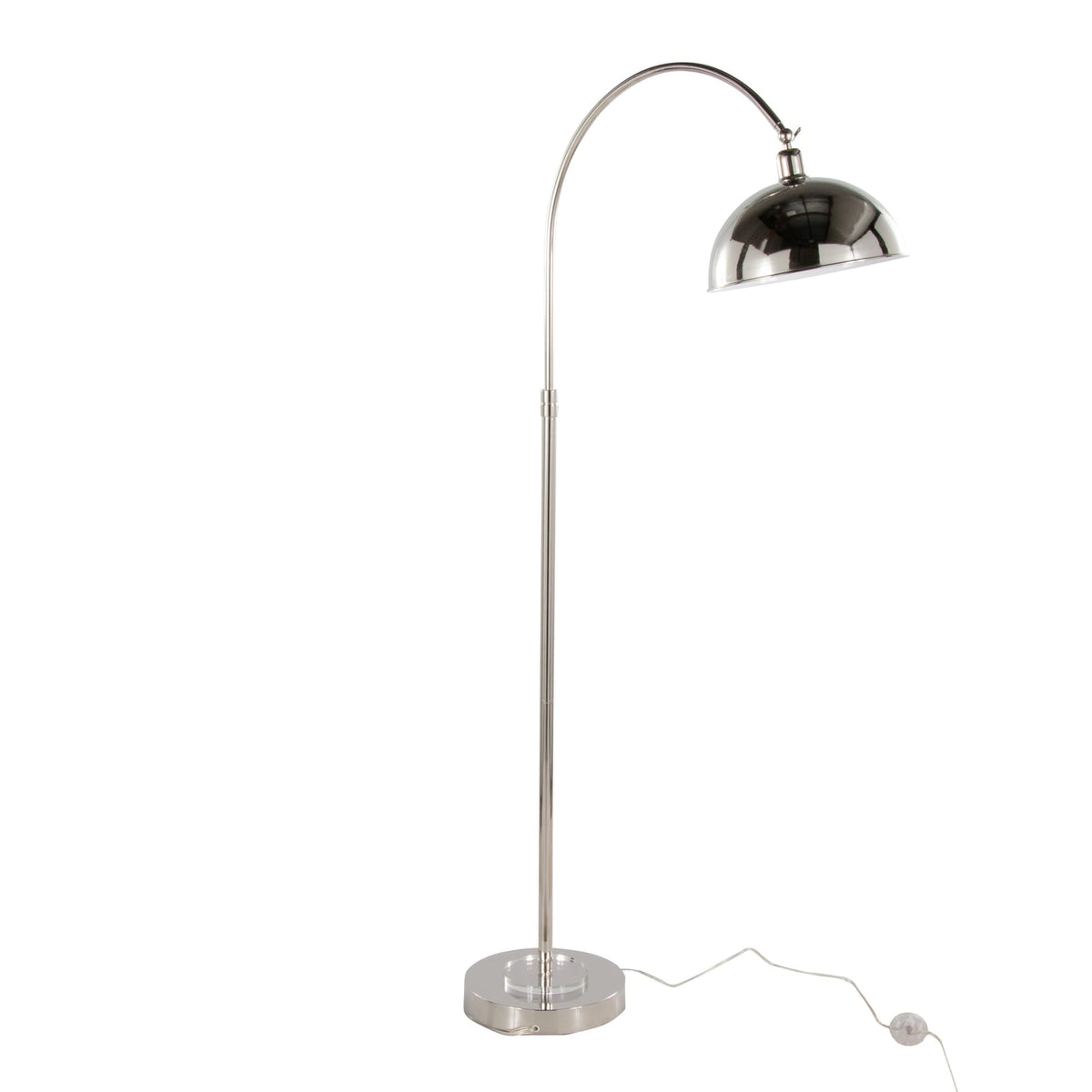 Clear Nickel Crystal Floor Lamp - Bedroom Lighting