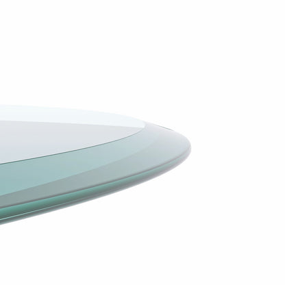 28 Inch Round Glass Table Top - Clear