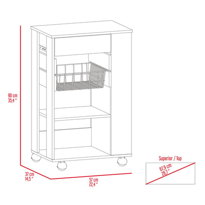 Kitchen Cart Sonex - Light Oak Kitchen Island with Storage