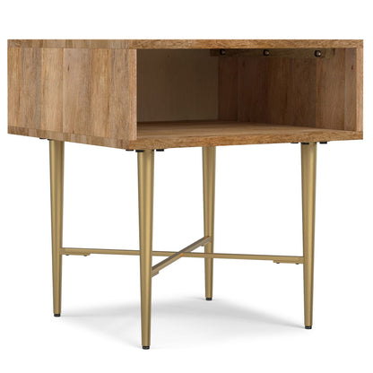 Natural Mango Wood End Table - 20" x 20"