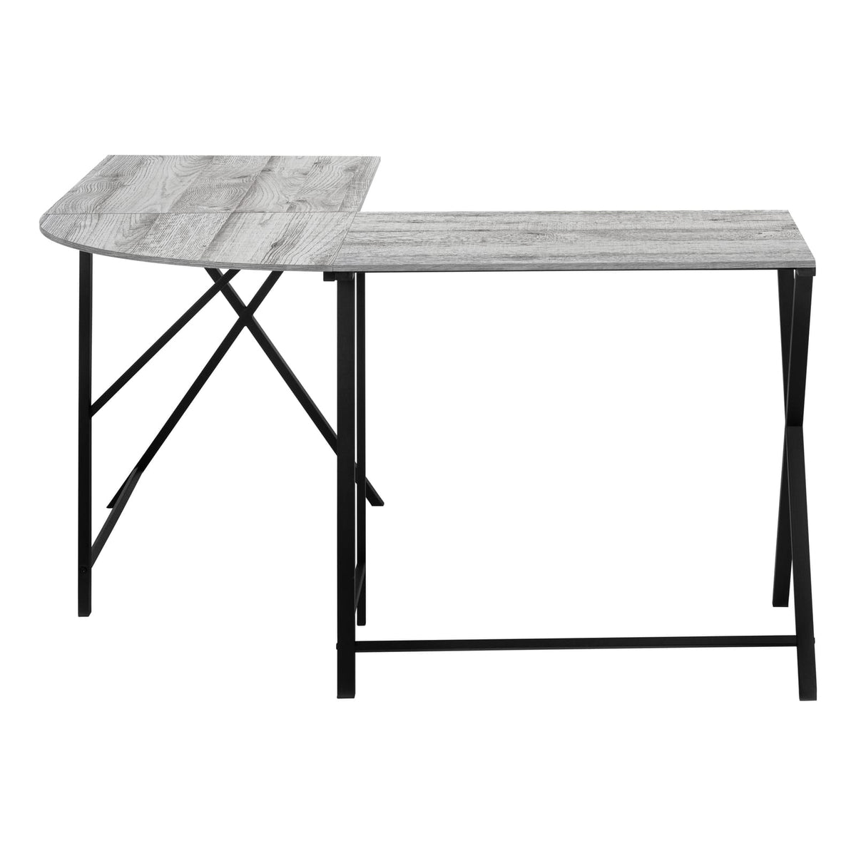 L Shape Grey Computer Desk - 55" Corner Office Desk
