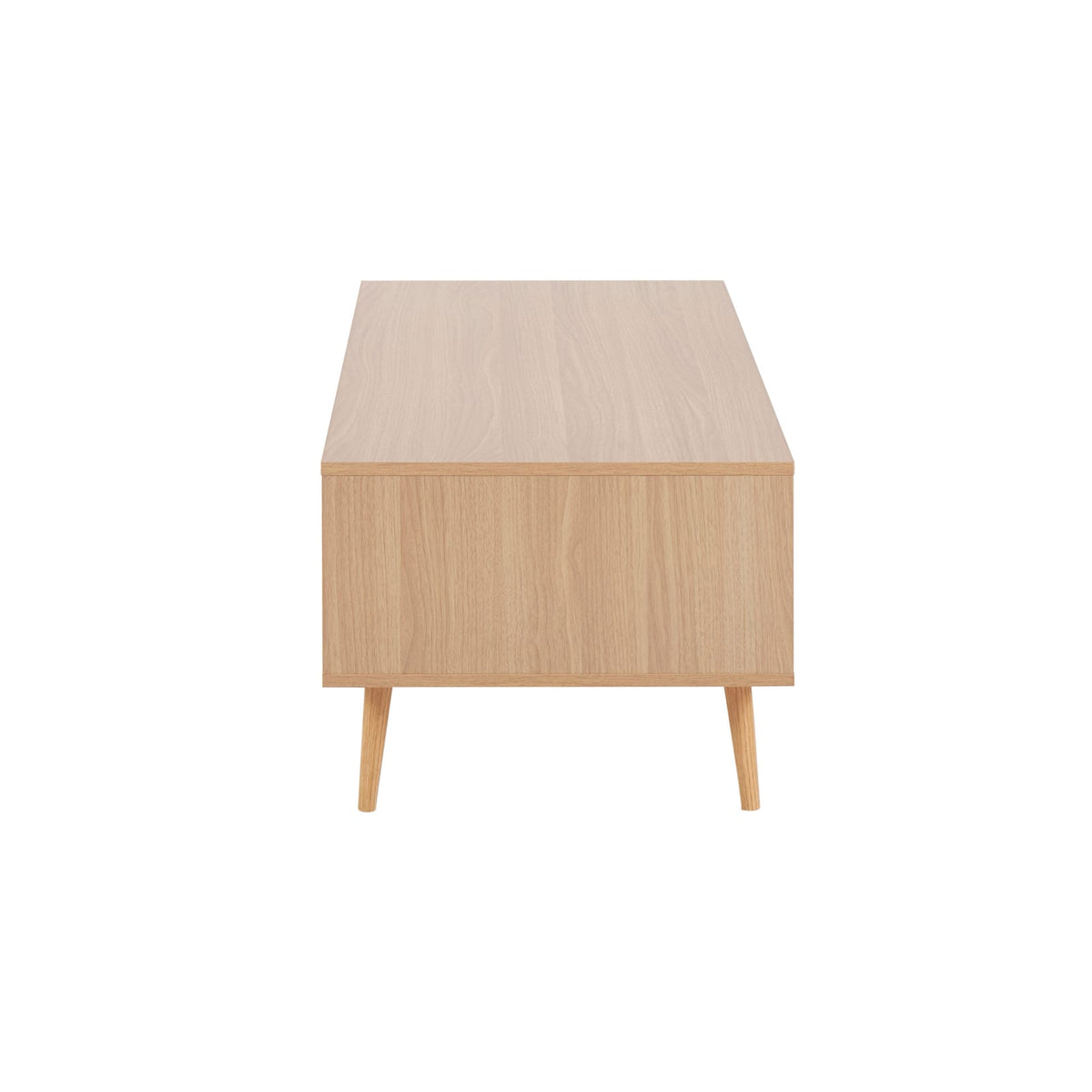 White Wood Coffee Table - 21.25" Storage Table