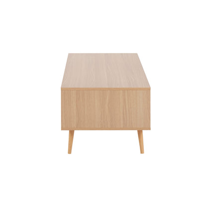 White Wood Coffee Table - 21.25" Storage Table