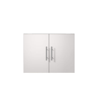 Glossy White Bathroom Vanity with Storage - 24 Inch Wide