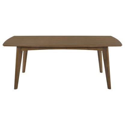 Dark Walnut Mid-Century Dining Table - Seats 6