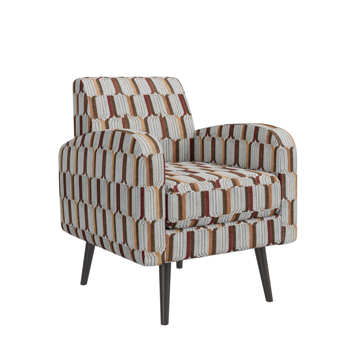 Red Plywood Accent Chair for Stylish Living Room Seating