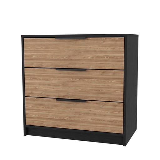Multicolor Industrial Particle Board Three Drawer Bedroom Dresser