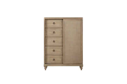 Sand Finish 5 Drawer Dresser Chest - Bedroom Storage