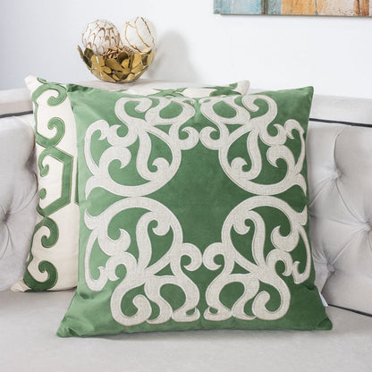 20x20 Green Polyester Pillow Cover for Home Spaces