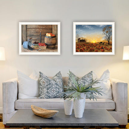 Trendy Wall Art - Autumn Sunrise, Multi-Color Wood & Paper