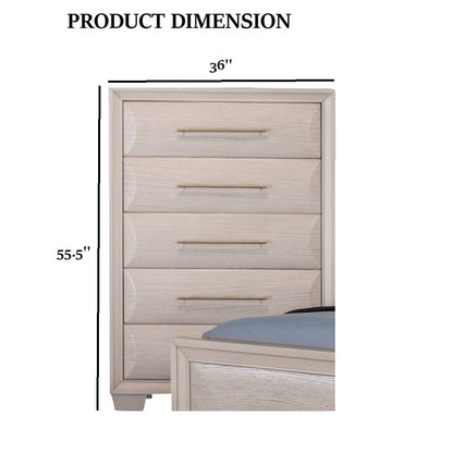 White Oak Solid Wood Dresser - 36" Bedroom Chest