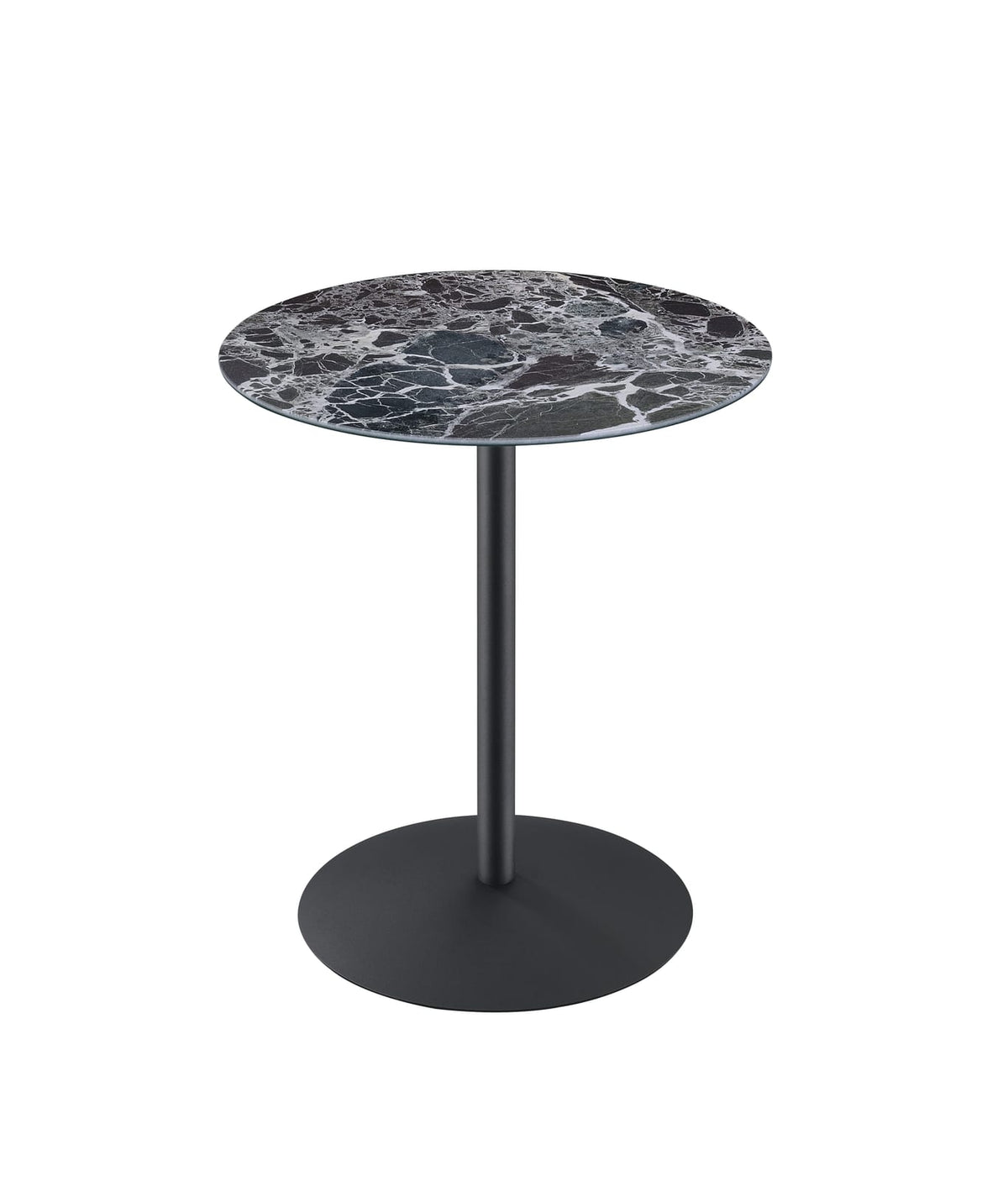 17.5" Black Glass End Table - Modern Accent Table for Living Room