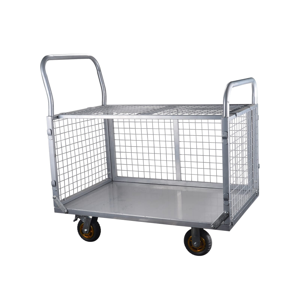6-in-1 Platform Truck with Cage - Heavy Duty Dolly, 1800 lbs Capacity