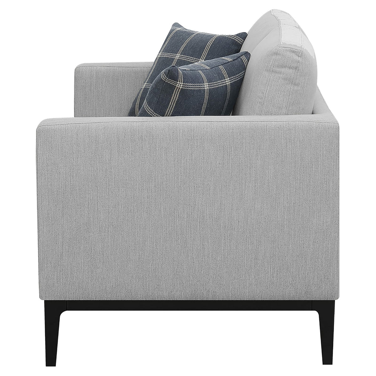 Light Grey Upholstered Loveseat - 56" Sofa for Living Room
