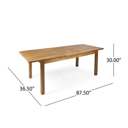 Teak 6 Piece Outdoor Dining Set with Cushions - Patio Furniture