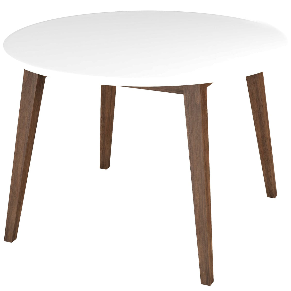 Mid-Century Modern Oval Dining Table with Solid Wood Legs for Dining Room