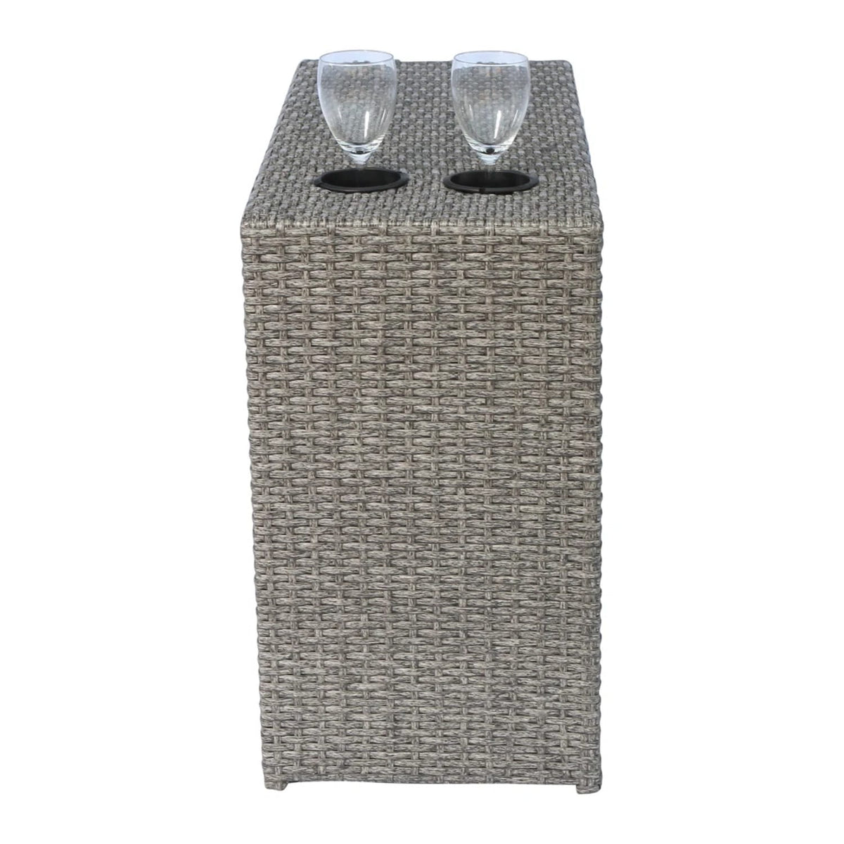 8 Piece Grey Wicker Patio Sectional Set