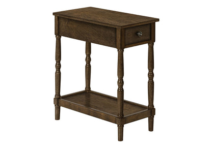 Espresso Accent Table - 2 Tier Storage Side Table