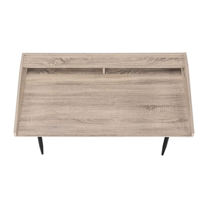 Taupe Computer Desk with Hutch - 48" L Workstation