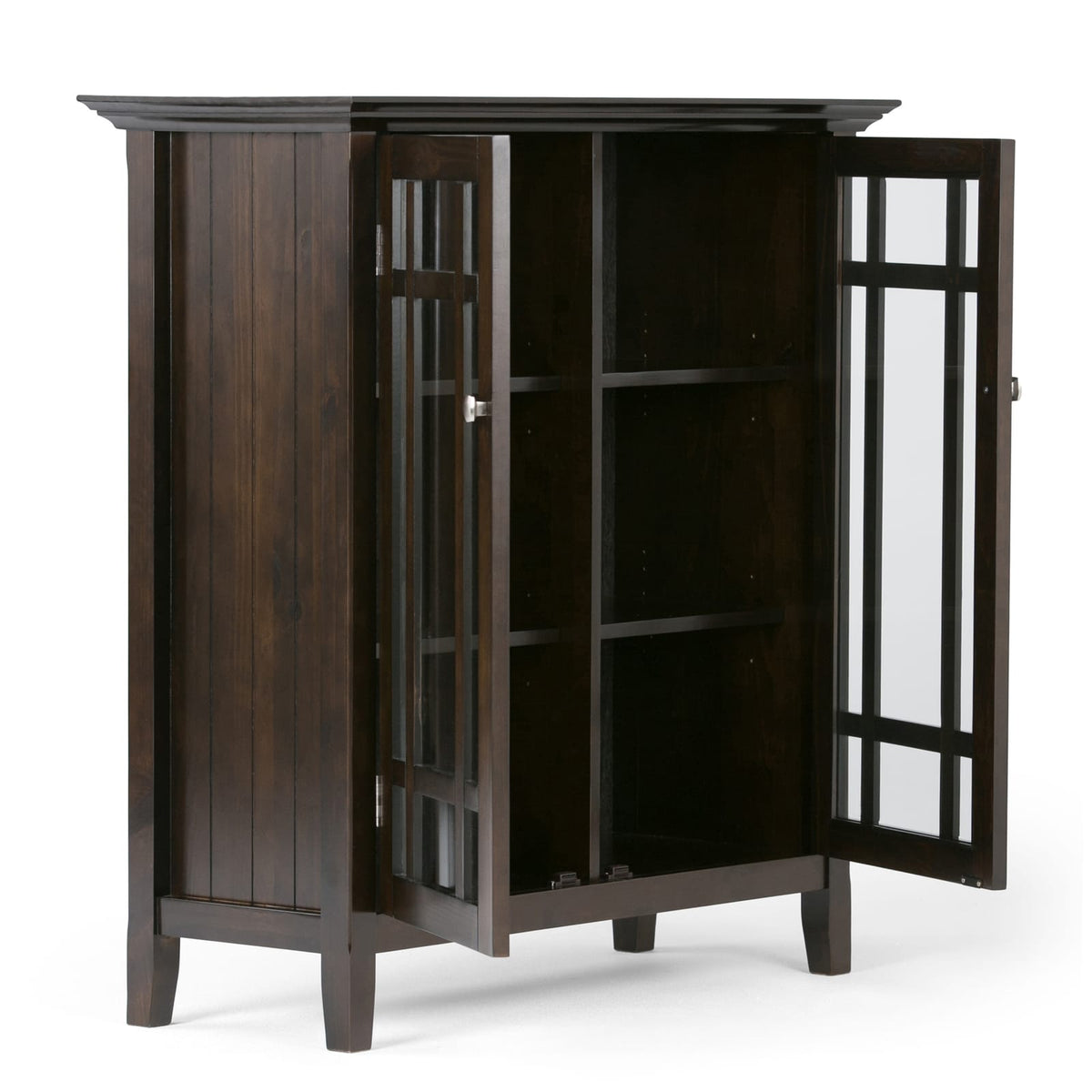 Dark Brown Wood Storage Cabinet - 39" Wide Bedroom Cabinet for Living Room