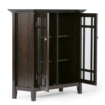 Dark Brown Wood Storage Cabinet - 39" Wide Bedroom Cabinet for Living Room