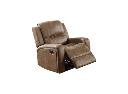 Chestnut PU Leather Recliner - Comfortable & Modern
