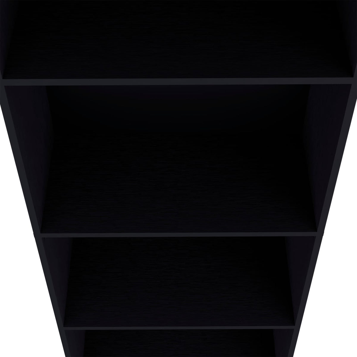 Sutton Bookcase with Tier Storage Shelves - Black Pine