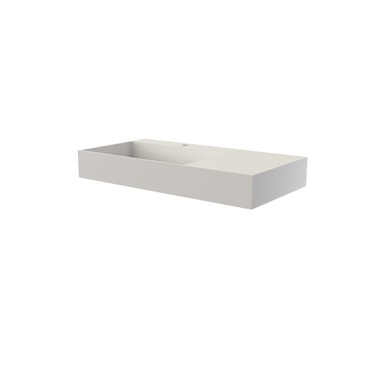 Matte White Solid Surface Bathroom Vanity Upgrade for Renovation