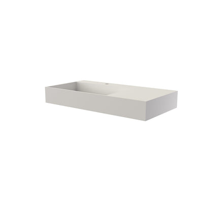 Matte White Solid Surface Bathroom Vanity Upgrade for Renovation
