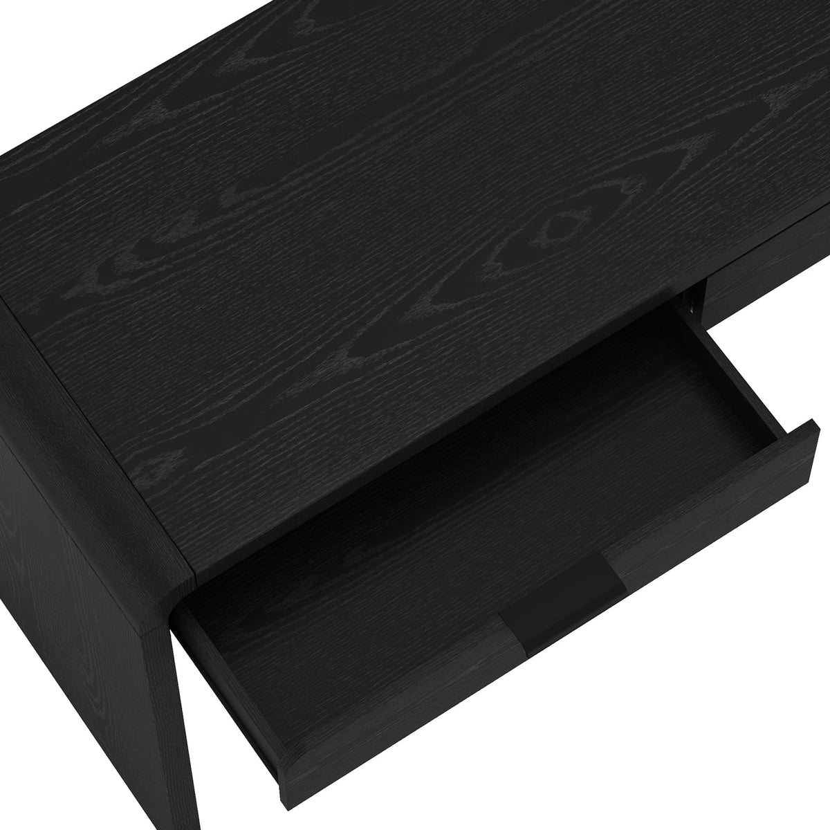 Black MDF Office Desk with Drawers, 54" x 20" x 30" for Home Office