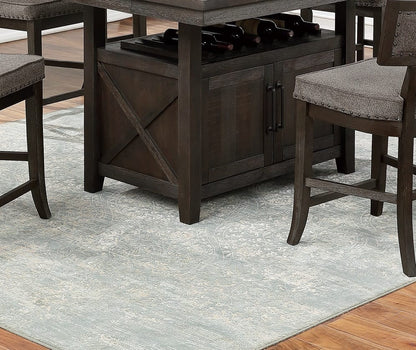 Espresso Rectangular Dining Table with Chairs for Dining Room