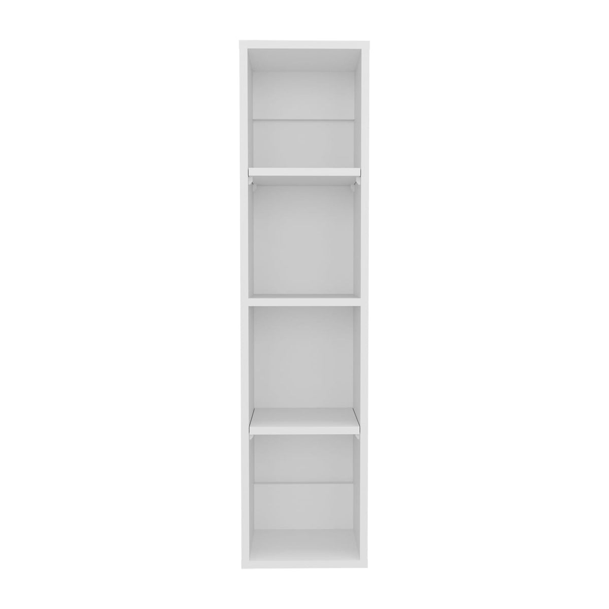 Modern Wall Mounted Bathroom Cabinet with 4 Shelves in White